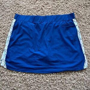 Pebble Beach Dry Luxe Performance Golf Skort Blue Athletic Skirt XXL